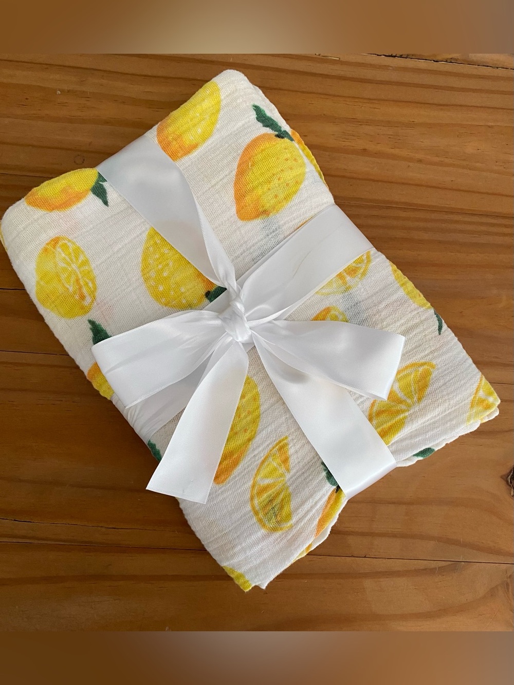 Baby Cotton Muslin Swaddle Blanket - Lemon Drop